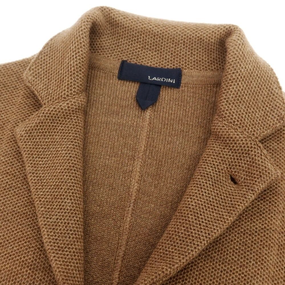 ラルディーニ　ウール　ジャケット　ニットジャケット　キャメル　XXS 中古・古着通販】LARDINI (ラルディーニ) ウールクロスニット