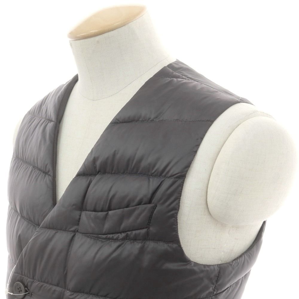 ヘルノ Herno ナイロン ダブル ダウンベスト グレー【サイズ42】【メンズ】