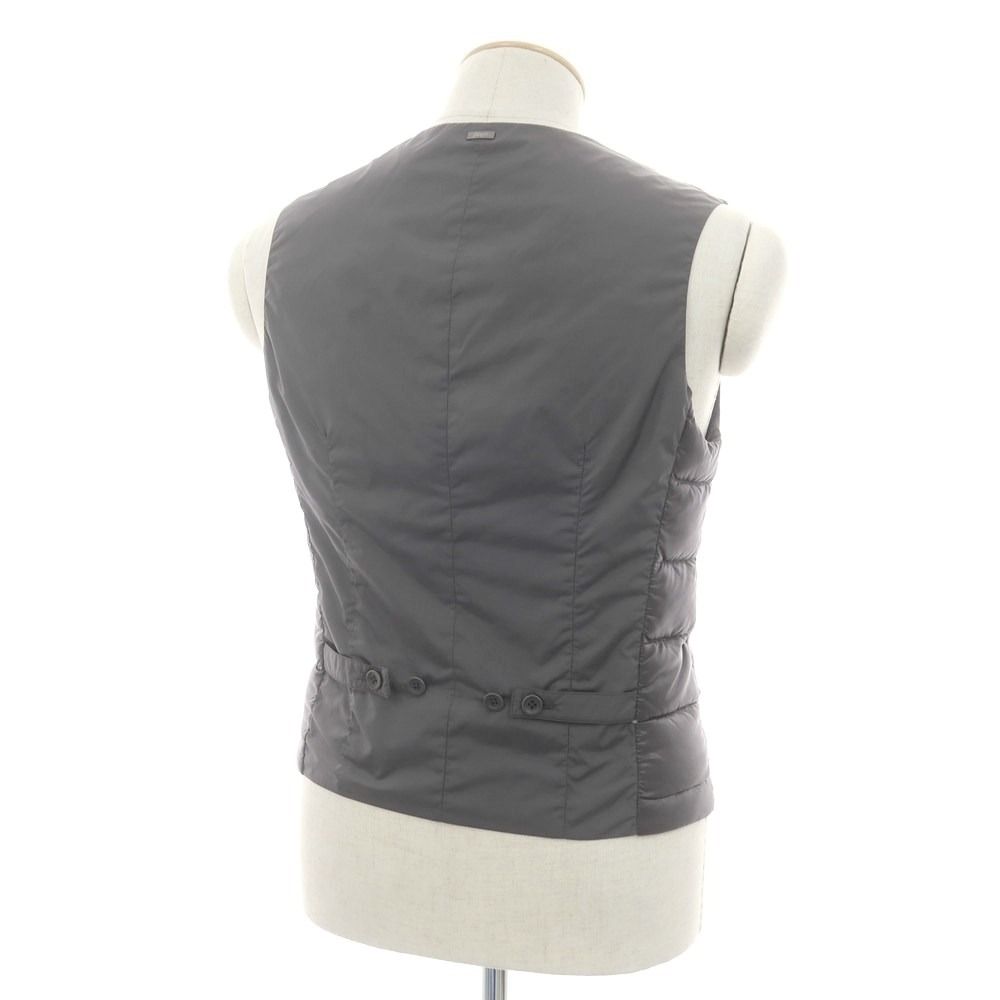 ヘルノ Herno ナイロン ダブル ダウンベスト グレー【サイズ42】【メンズ】