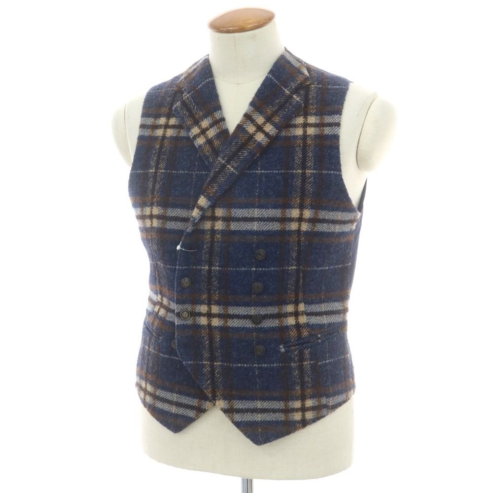 中古】タリアトーレ TAGLIATORE ウール チェック カジュアル系ジレ