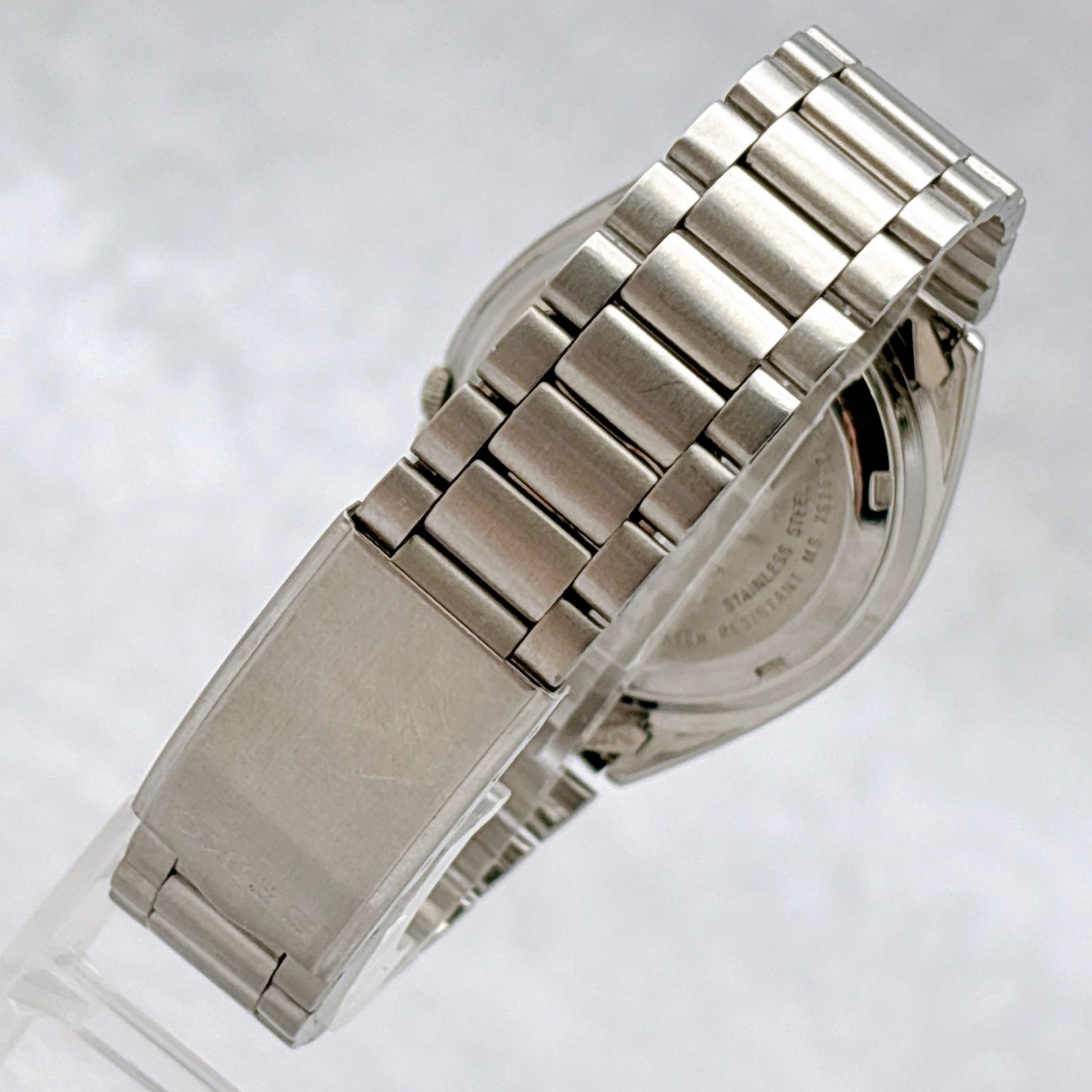  稼働 SEIKO セイコー5 メンズ 腕時計 ブラック文字盤 デイデイト 7S26 3180 自動巻 AT 67 セレモニー 自動巻き時計 腕時計(アナログ)