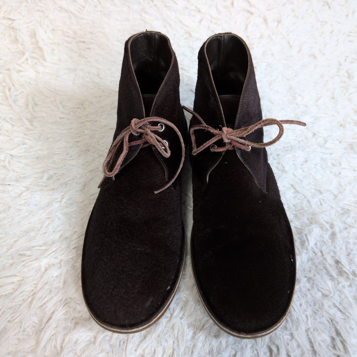 激 トリココムデギャルソン toricot COMME des GARCONS スウェードチャッカブーツ ブラウン 23.5 茶色 アーカイブ アーカイヴ