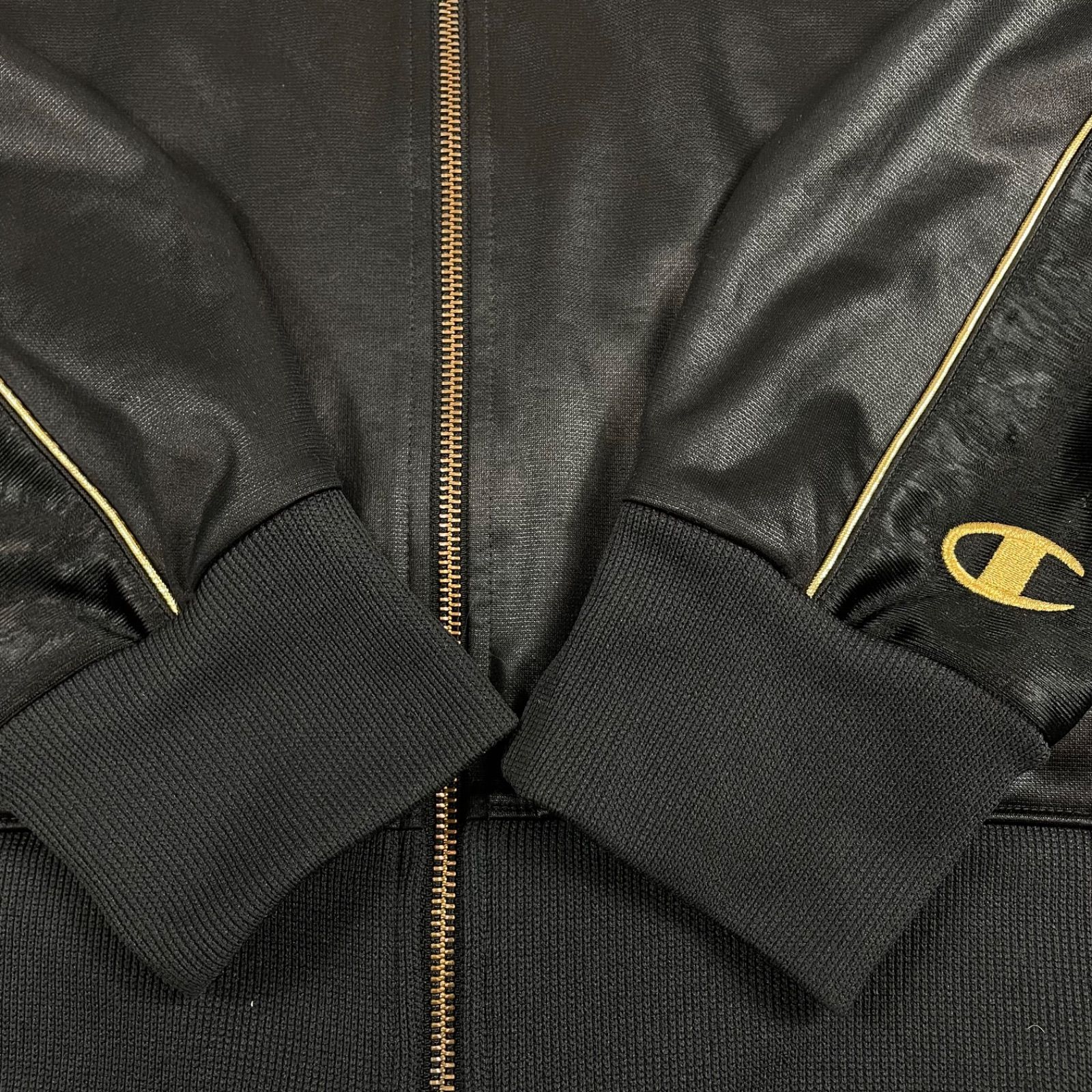 美品 Champion チャンピオン 魔裟斗モデル ジャージ 上下 黒金