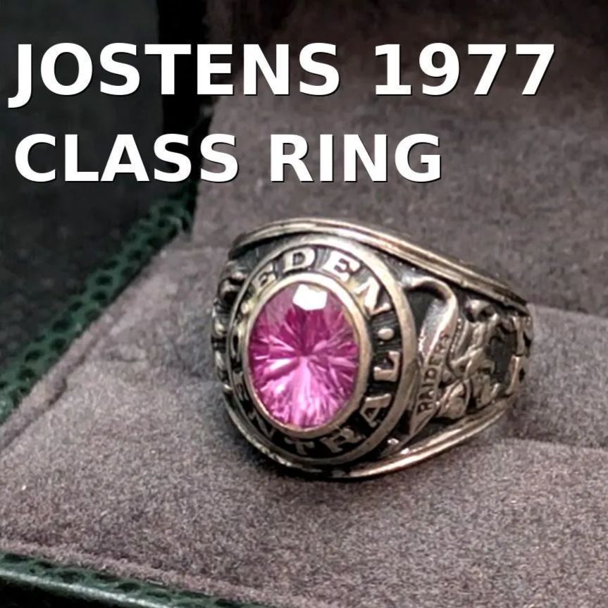 1977年製 ヴィンテージ JOSTENS社 エデンセントラル高校 クラスリング スターリングシルバー 9号 10.2g