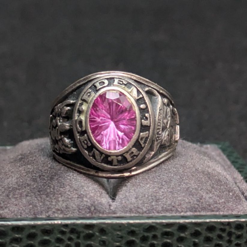 1977年製 ヴィンテージ JOSTENS社 エデンセントラル高校 クラスリング スターリングシルバー 9号 10 2 g