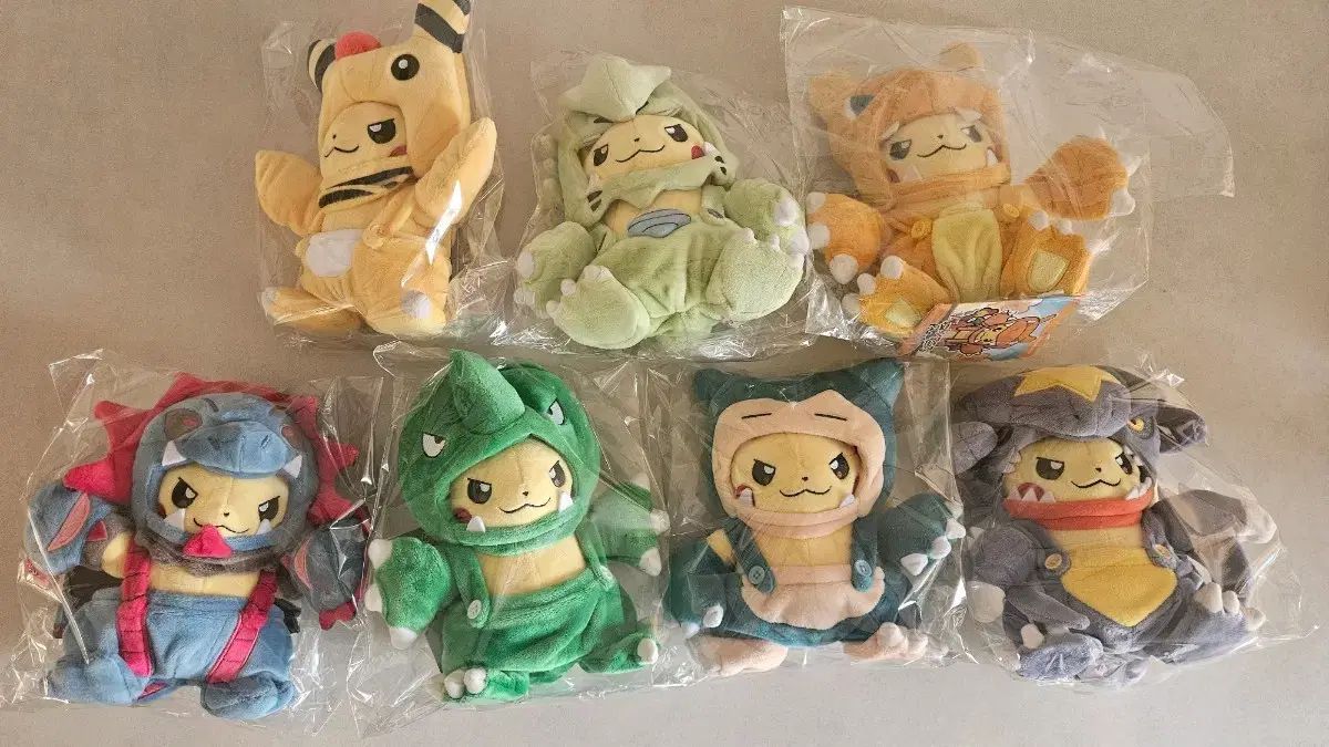 怪獣マニア ピカチュウ全種7種 ピカチュウぬいぐるみ ポケットモンスター ぬいぐるみ パンチョピカチュウ