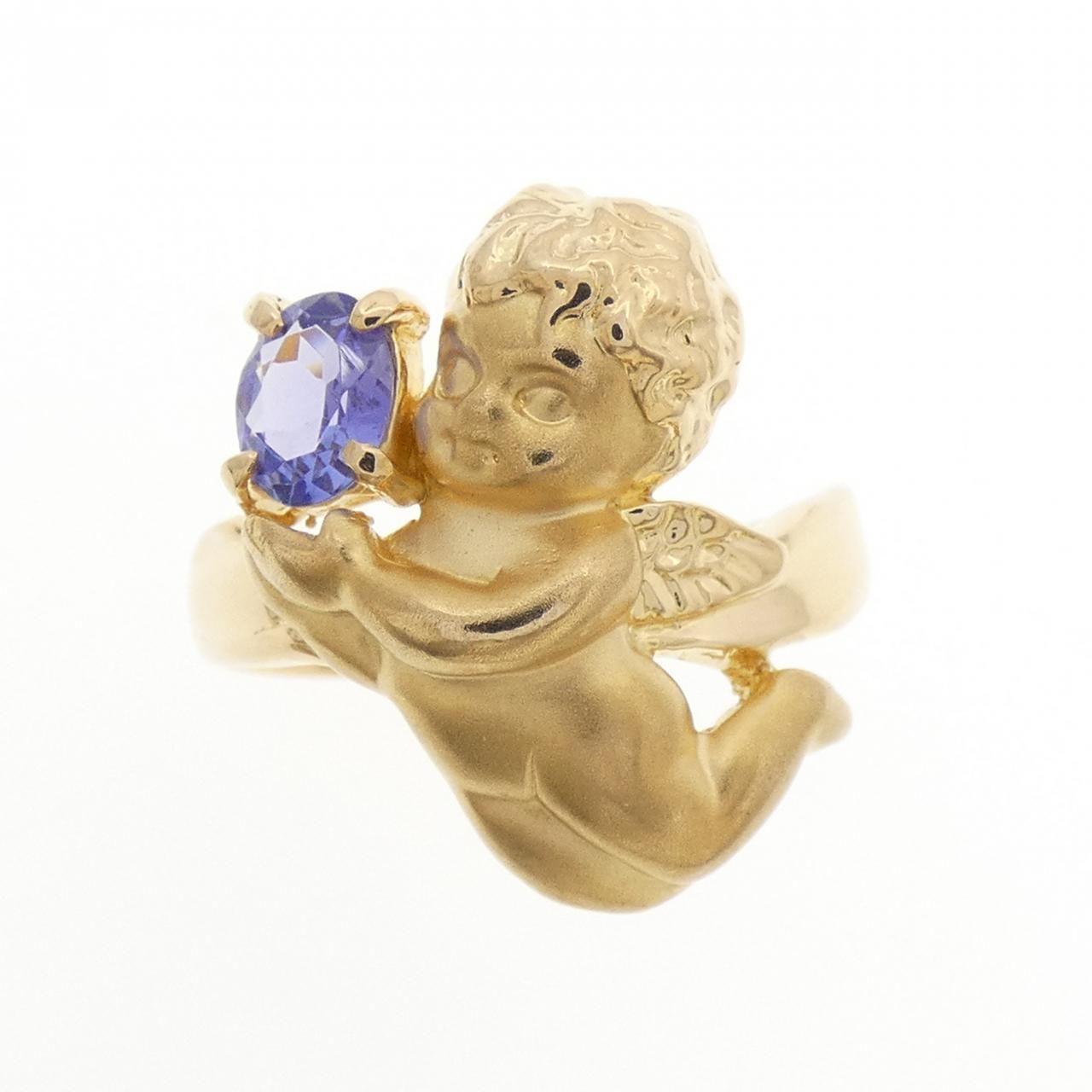 K 18 YG エンジェル タンザナイト リング