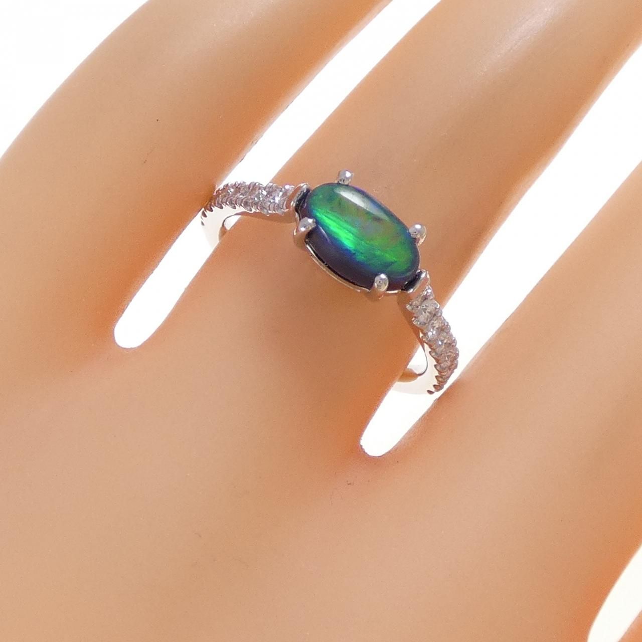 ブラックオパール リング