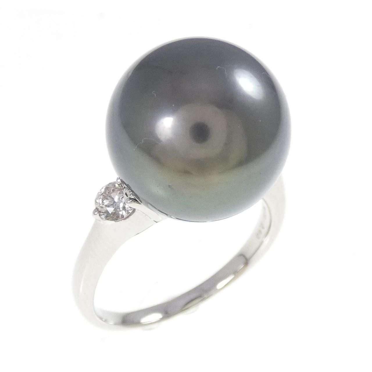 PT900 黒蝶パール リング 15.3mm