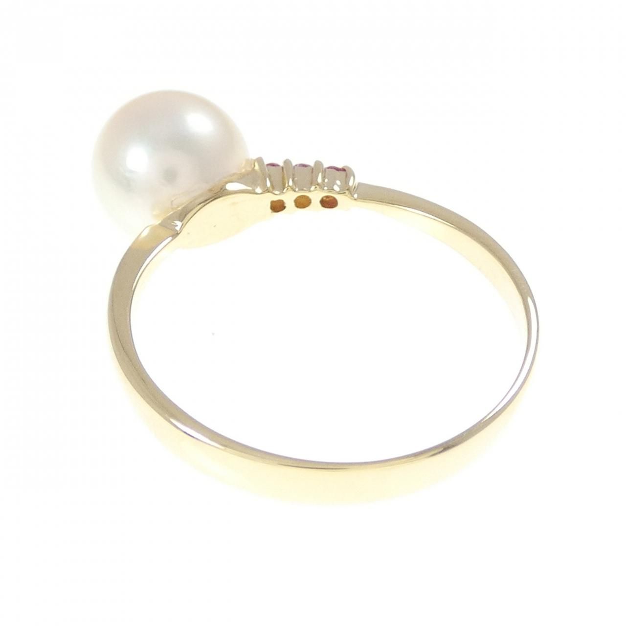 クーポンで更にお得。 K18YG アコヤパール リング 7.6mm 全国送料無料！