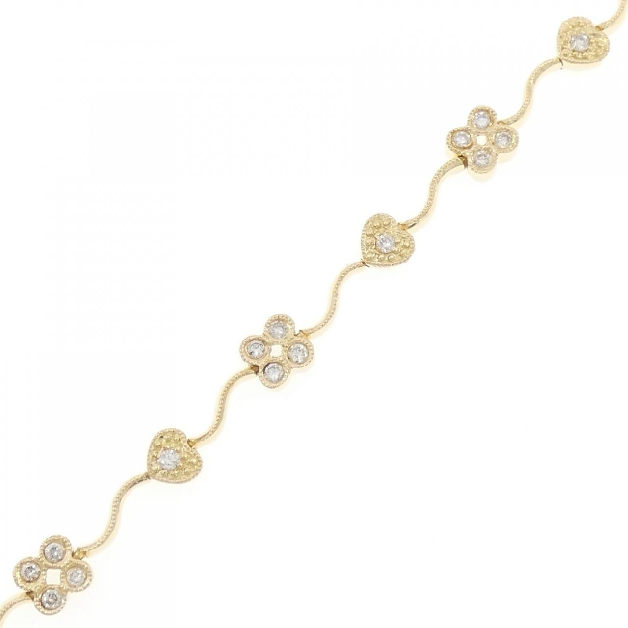 750YG ハート ダイヤモンド ブレスレット 0.50CT