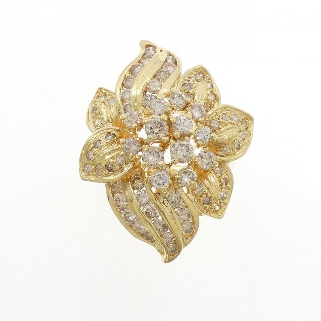 K 18 YG ダイヤモンド リング 1.83 CT