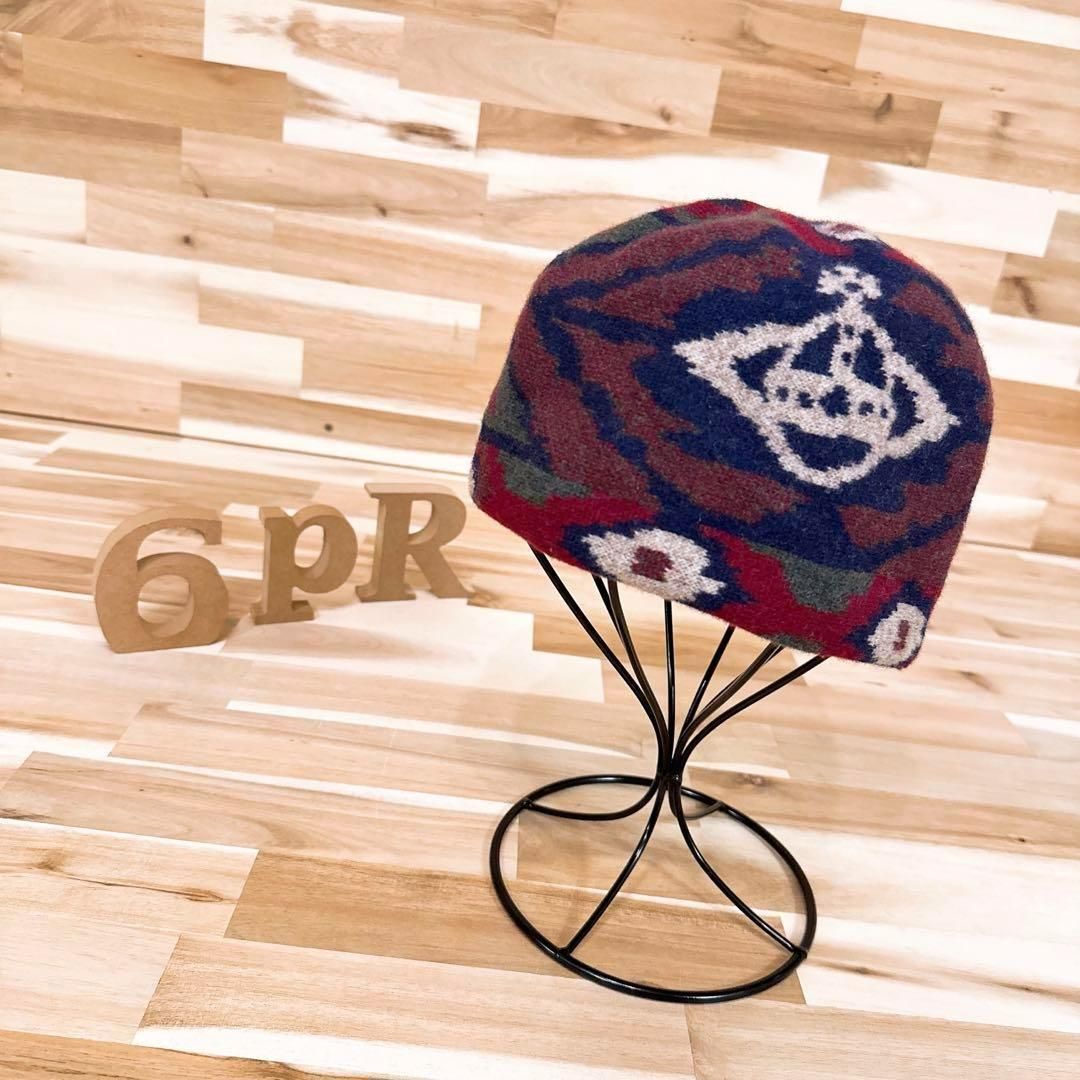 ヴィヴィアンウエストウッド オーブ アイコン ウール ニット バスクベレー帽