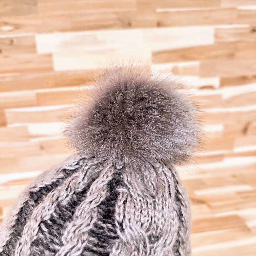 ブレンド編み ニット帽