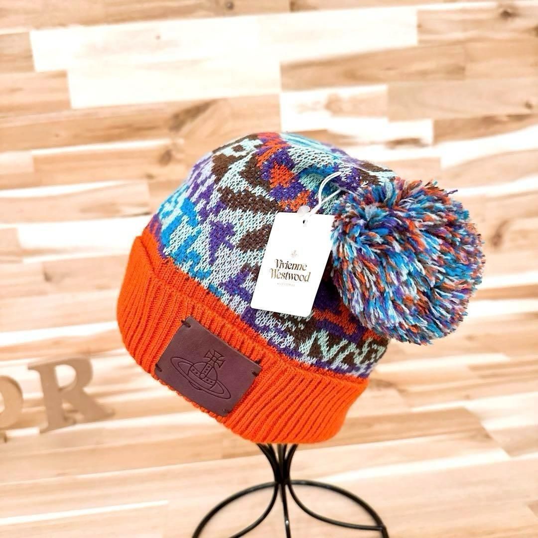 未使用【ヴィヴィアンウエストウッド】レザー パッチ ダブル ボンボン