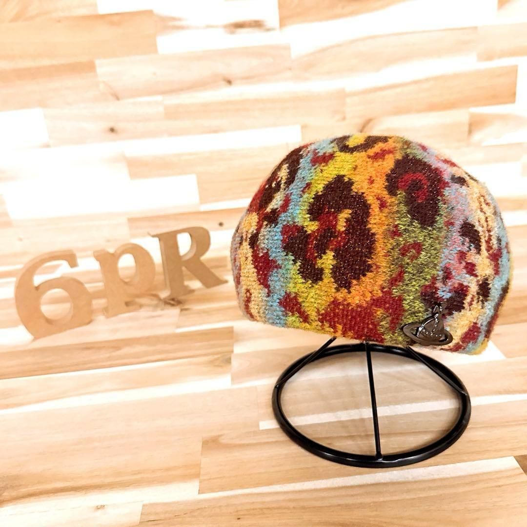 希少【ヴィヴィアンウエストウッド】アニマル レオパード ラメ ベレー