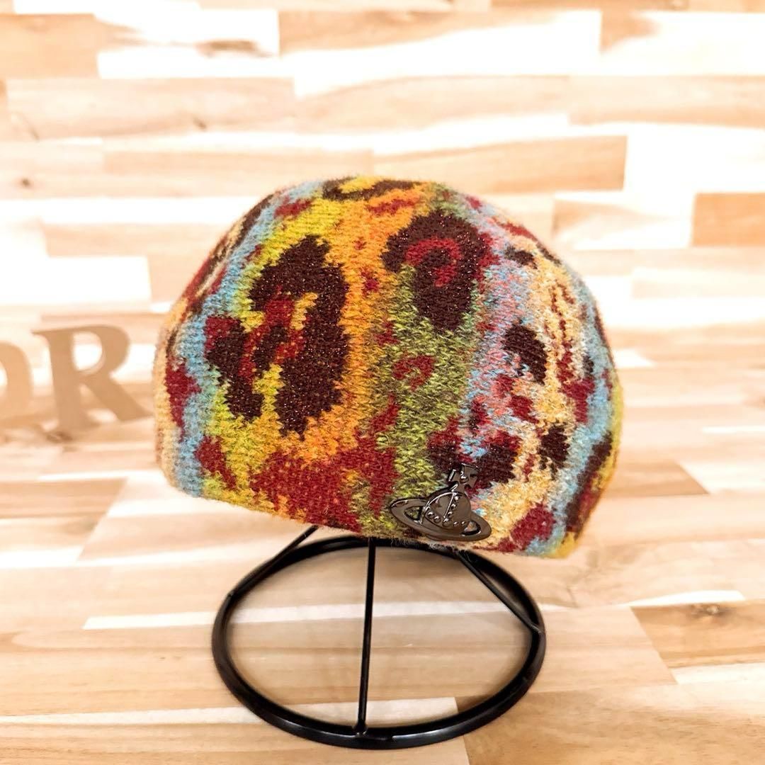 希少【ヴィヴィアンウエストウッド】アニマル レオパード ラメ ベレー