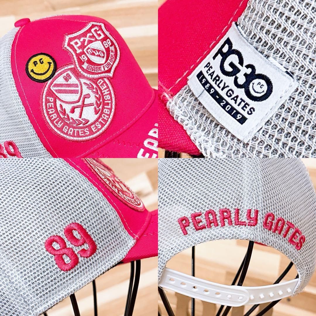 パーリーゲイツ】30周年記念 ワッペン ゴルフ メッシュ キャップ