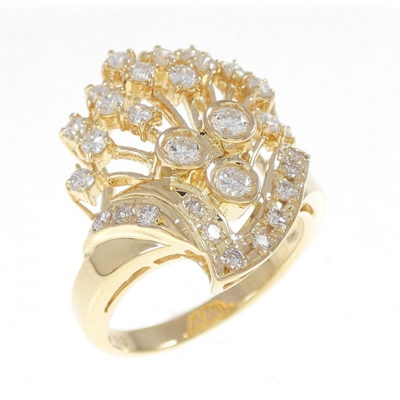 K18YG ダイヤモンド リング 0.78CT