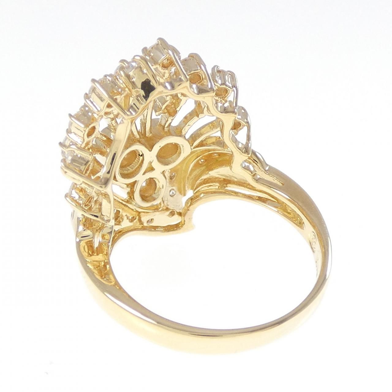  K 18 YG ダイヤモンド リング 0.78 CT リング 指輪 アクセサリー