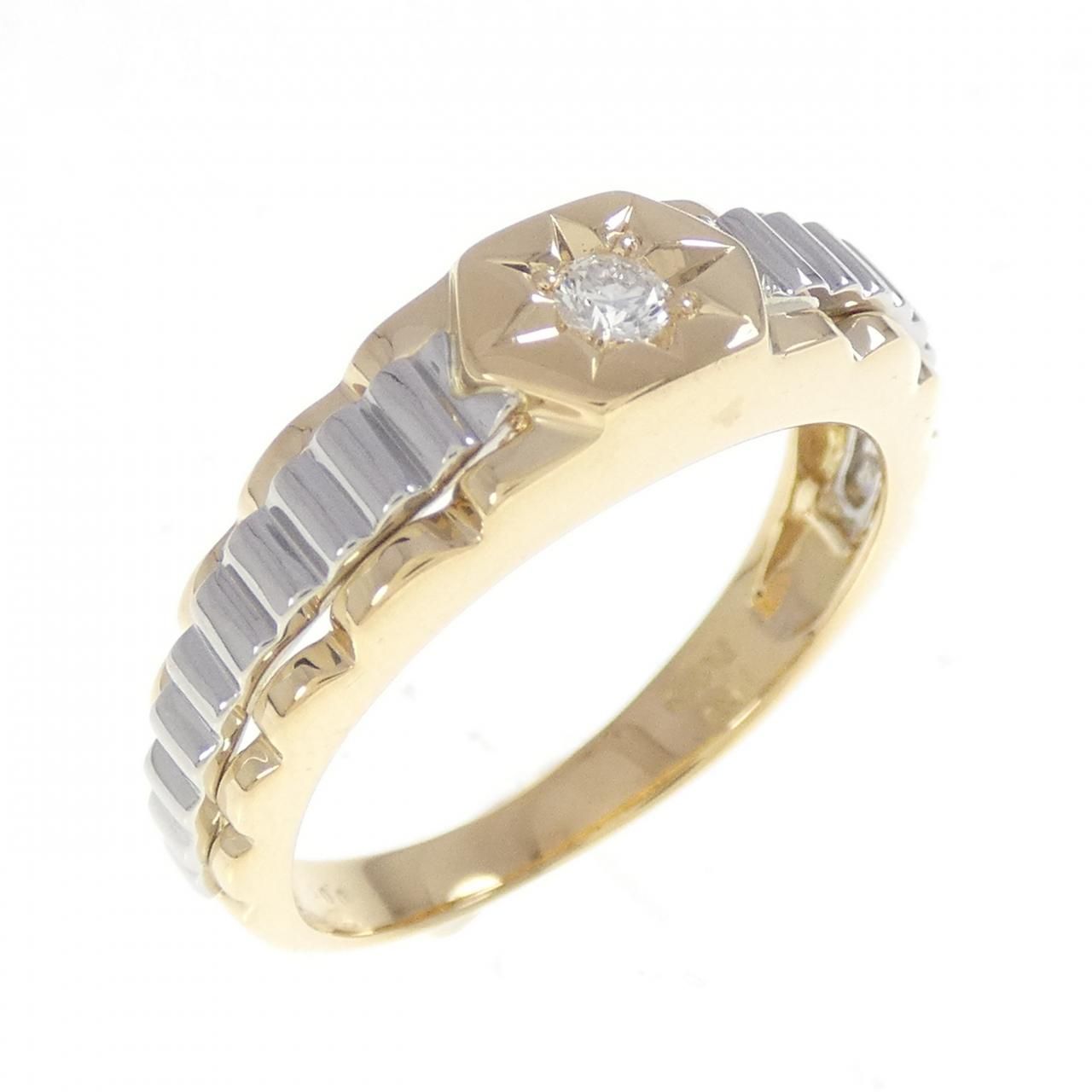 K18YG PT900 ダイヤモンド リング 0.06CT