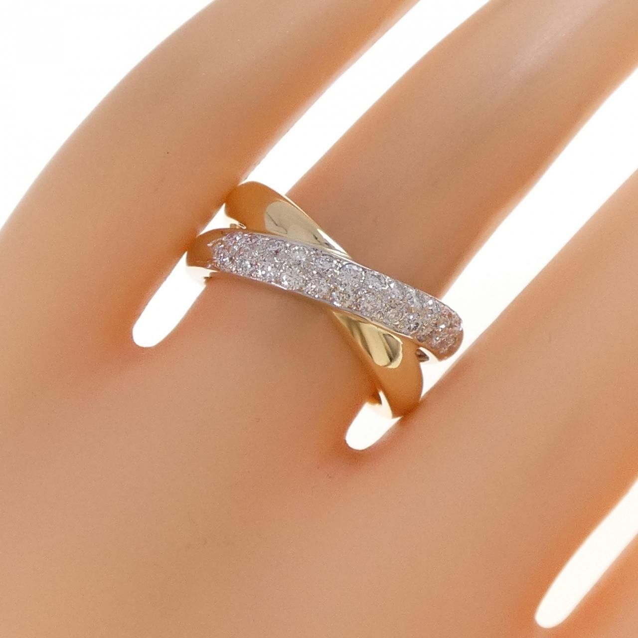  750 YG WG ダイヤモンド リング リング 指輪 アクセサリー