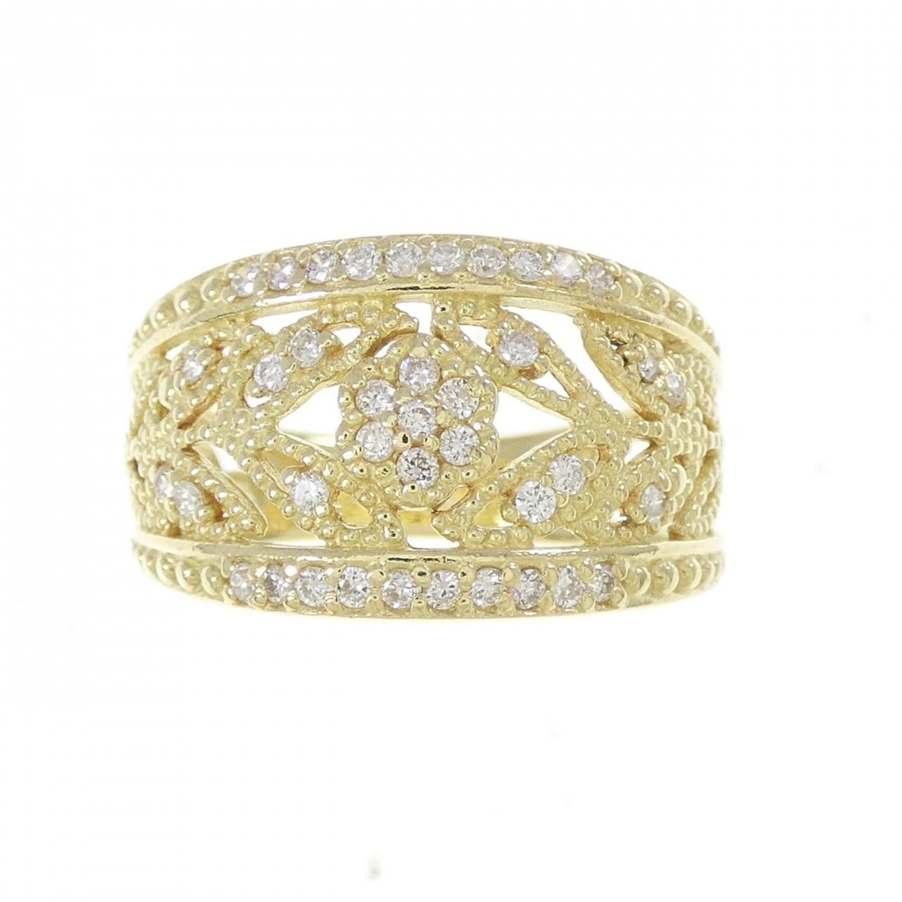 K 18 YG ダイヤモンド リング 0.33 CT