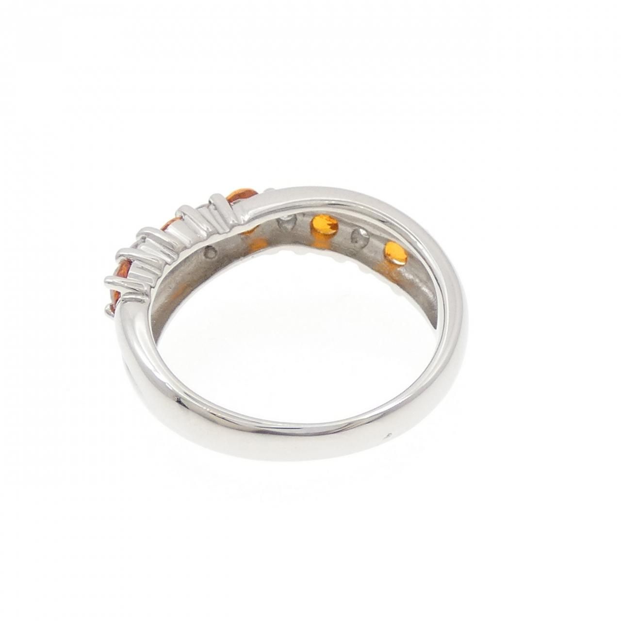  PT 900 ガーネット リング 0.75 CT リング 指輪 アクセサリー