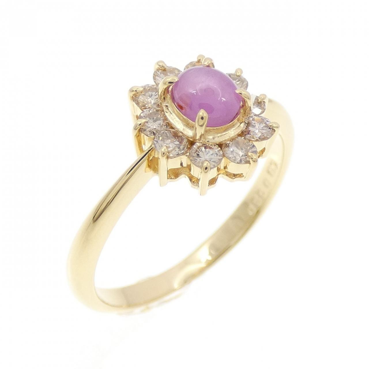 K18YG スターサファイヤ リング 0.54CT