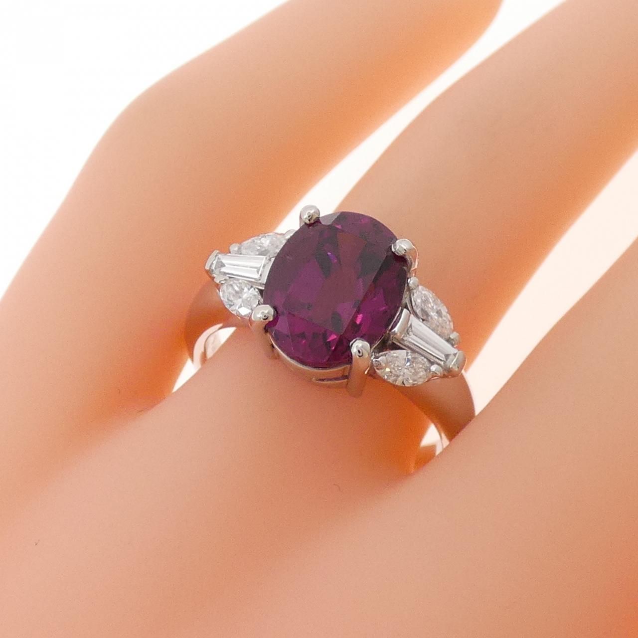  PT 900 ガーネット リング 4.60 CT リング 指輪 アクセサリー