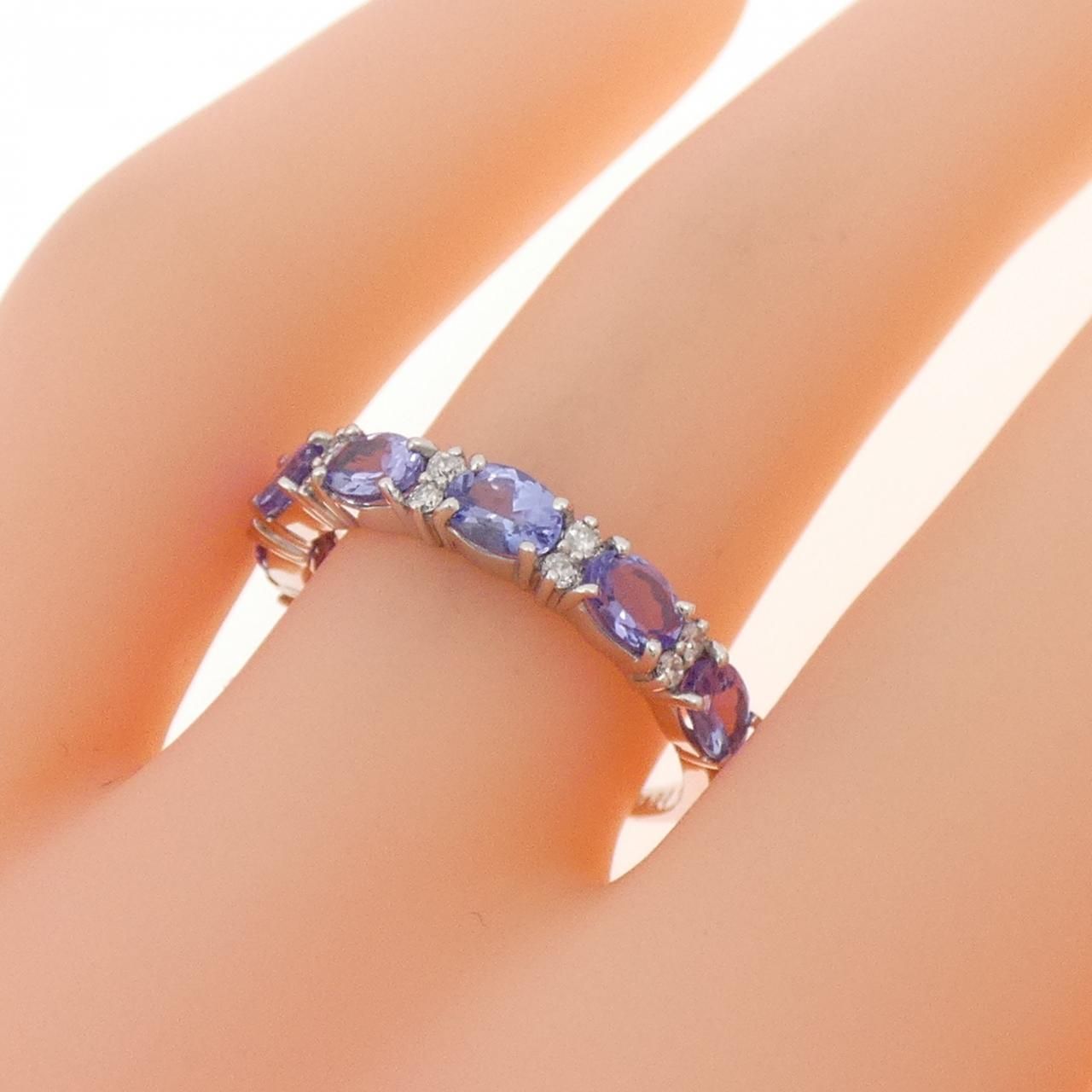  K 18 WG タンザナイト リング 1.20 CT リング 指輪 アクセサリー