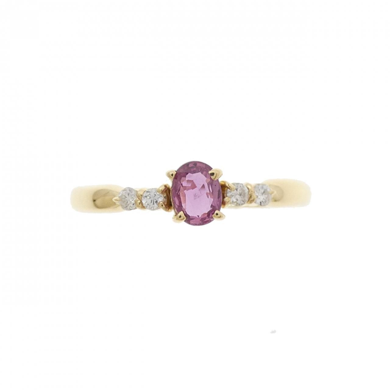 K 18 YG ルビー リング 0.2 CT