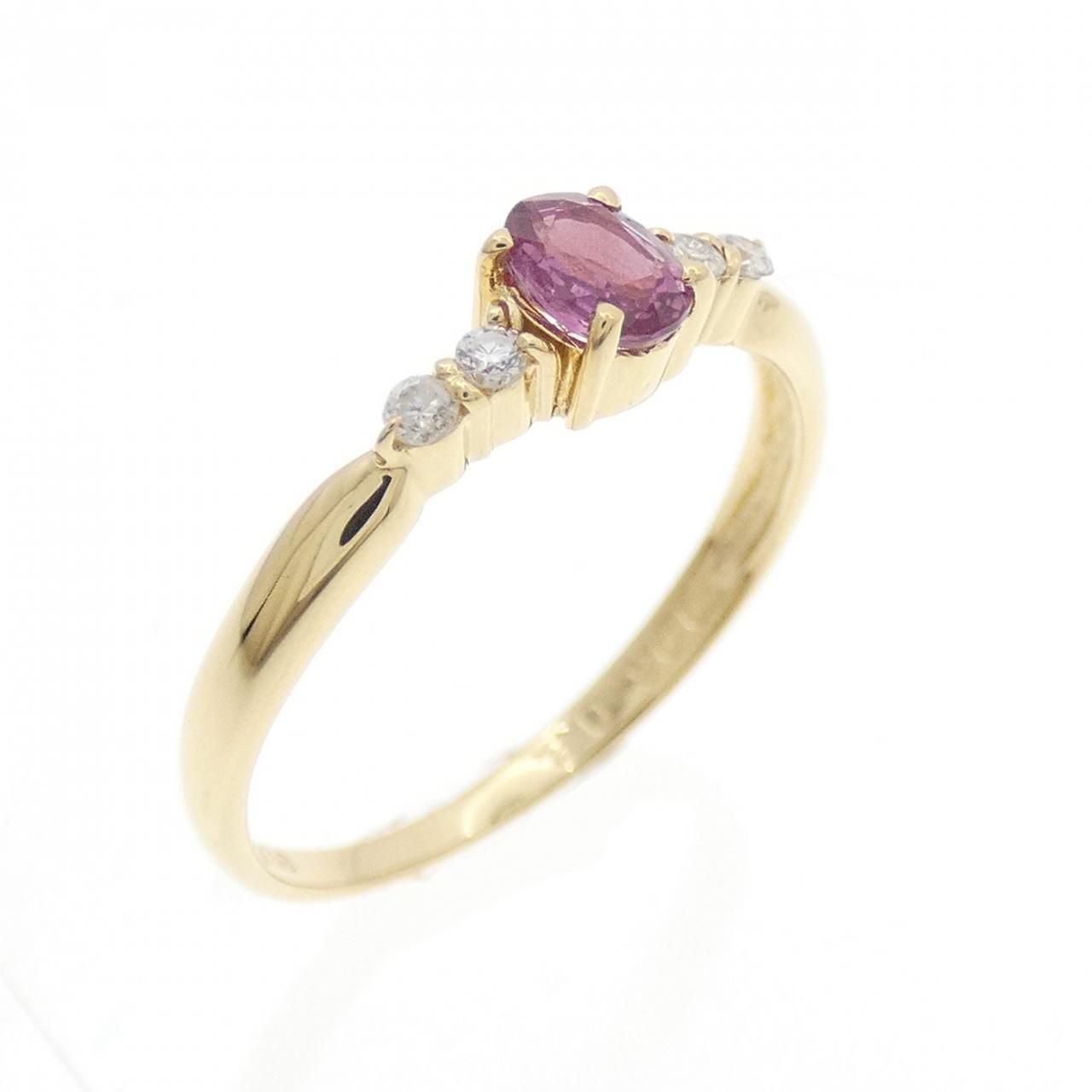 K18YG ルビー リング 0.2CT