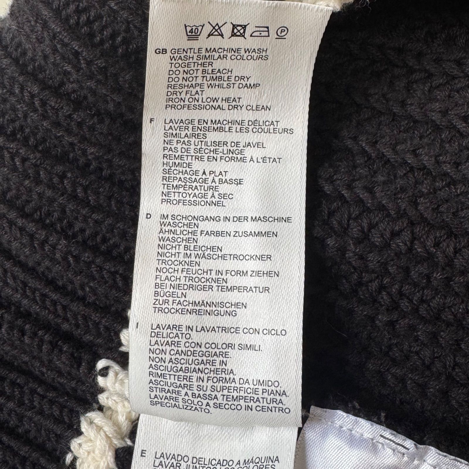 ホワイト リブ編み