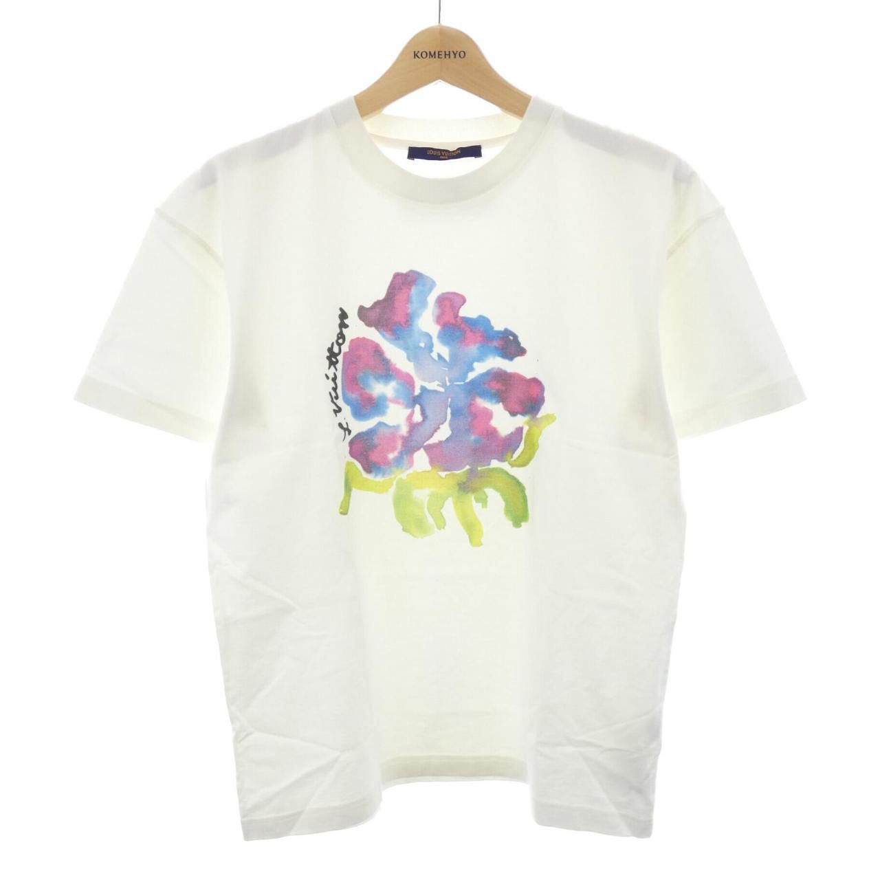 ルイヴィトン LOUIS VUITTON プリンテッドフラワードロップ Tシャツ