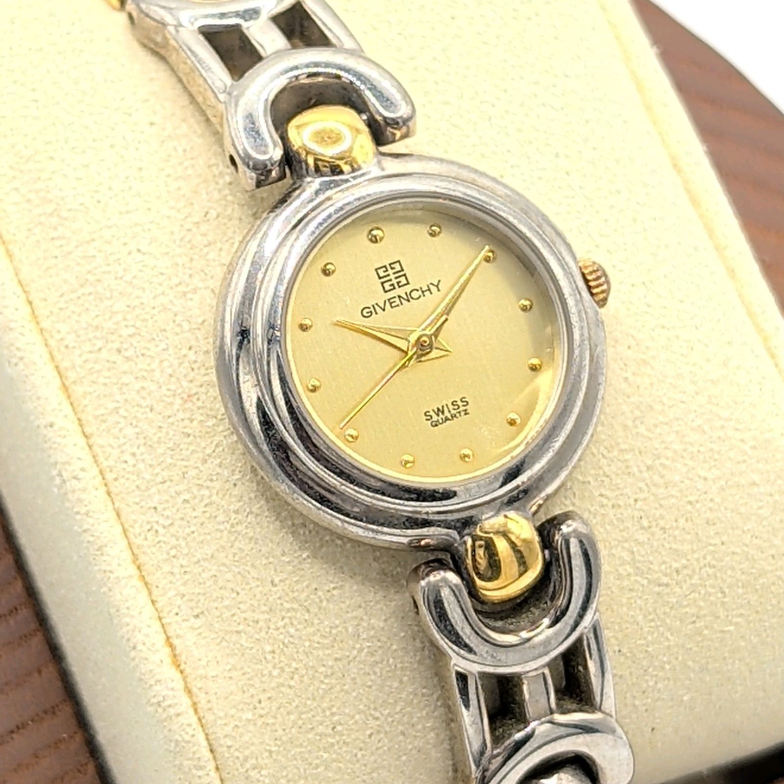 GIVENCHY Watch quartz Gold Silver Combi Y2K 00S Vintage Working