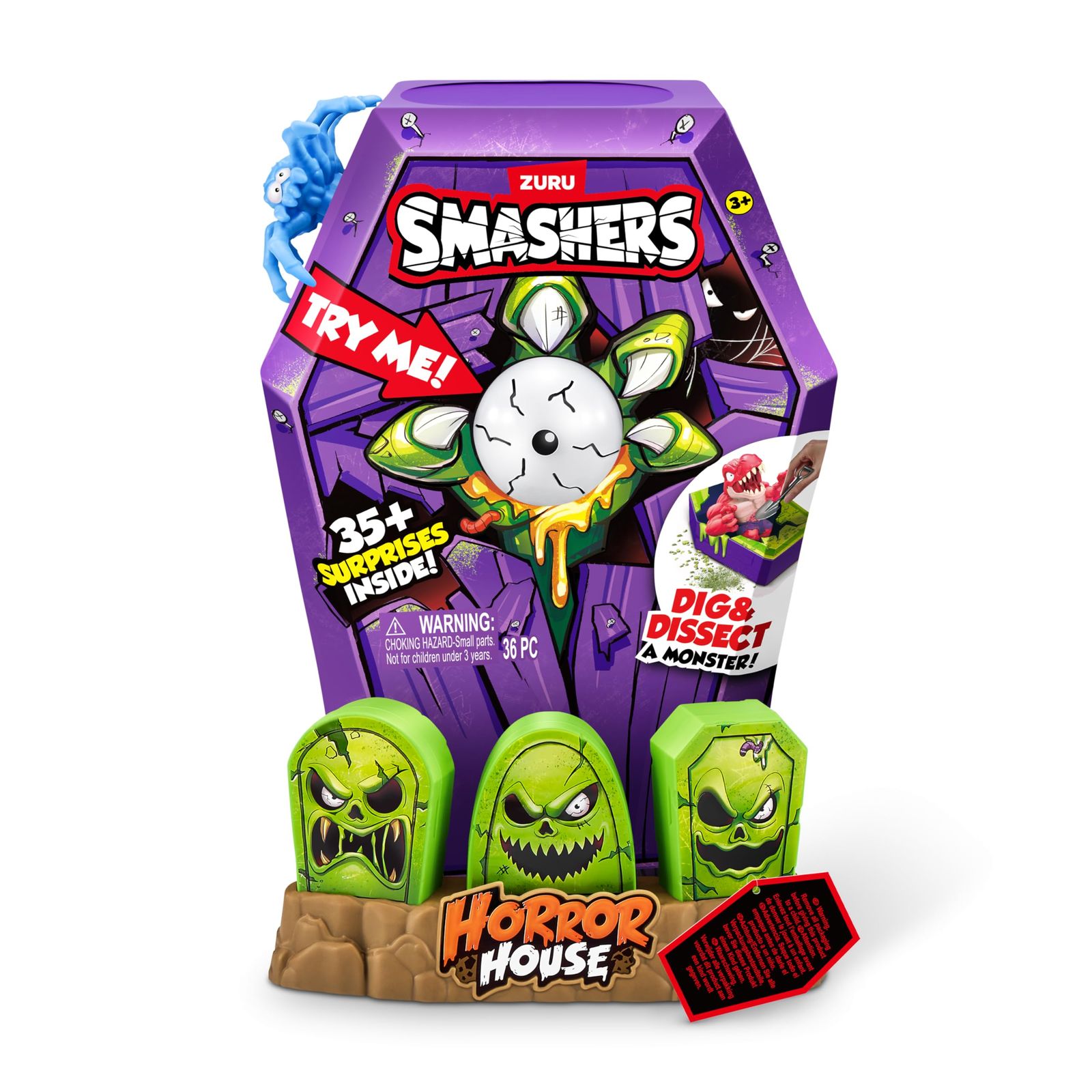スマッシャーズ メガホラー ハウス ブルー ZURU製 インタラクティブトイ 用おもちゃ 子供とティーン向け