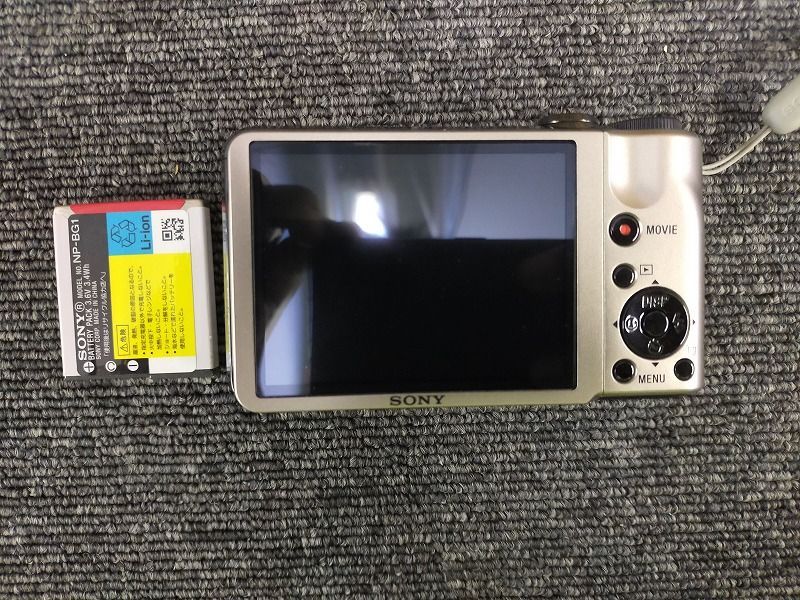 E24-20251116-02 動作未 SONY Cyber-shot DSC-HX5V シルバー 本体のみ バッテリー付 系 サイバーショット デジカメ