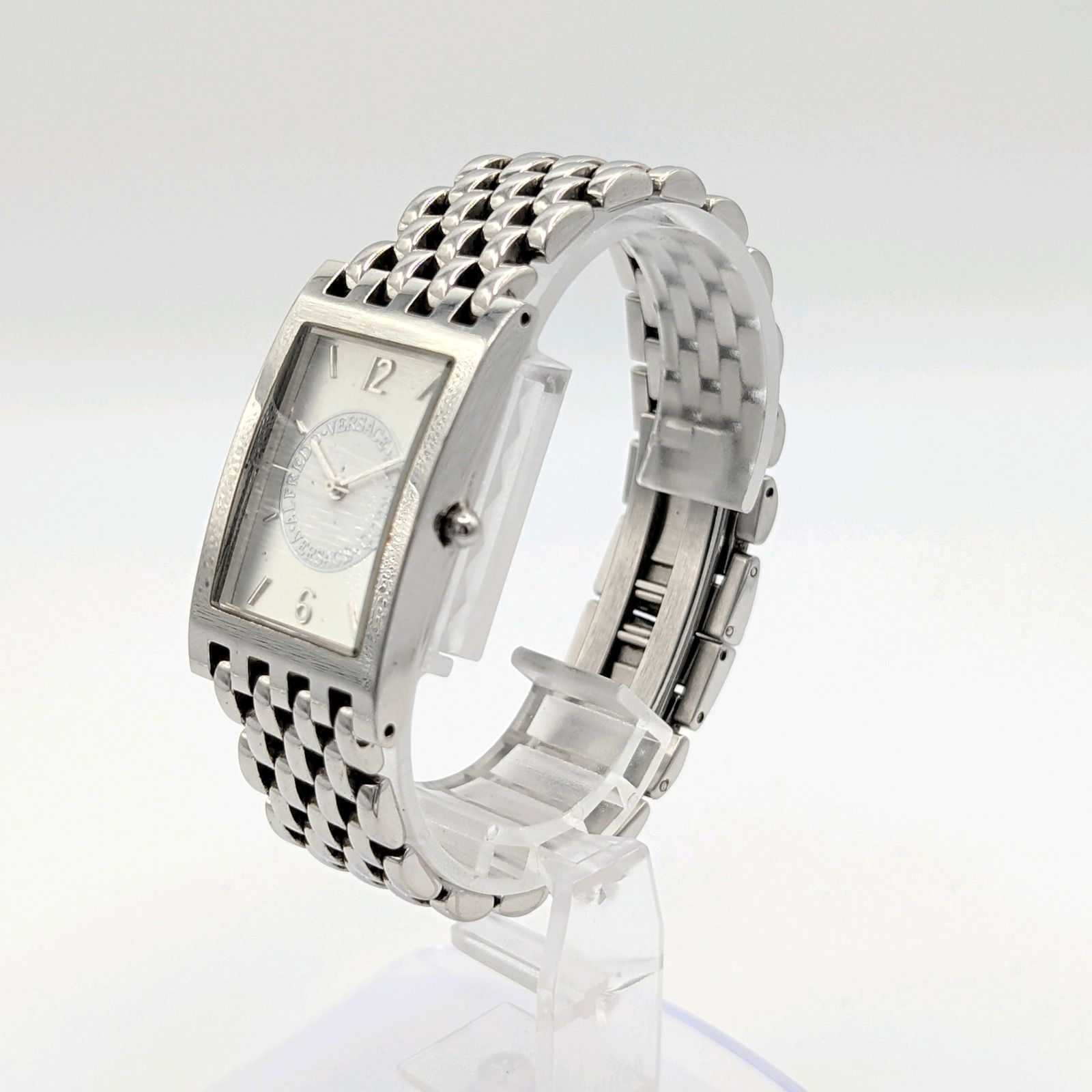 ALFREDO VERSACE Watch Men's Quartz Square silver Y2K 00S Vintage