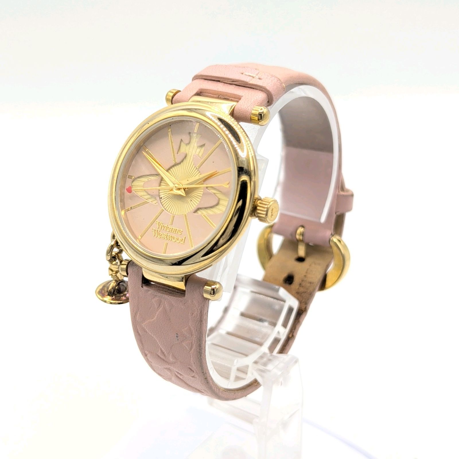 Vivienne Westwood Watch Ladies Quartz Round Gold Pink dial Y2K 00S 