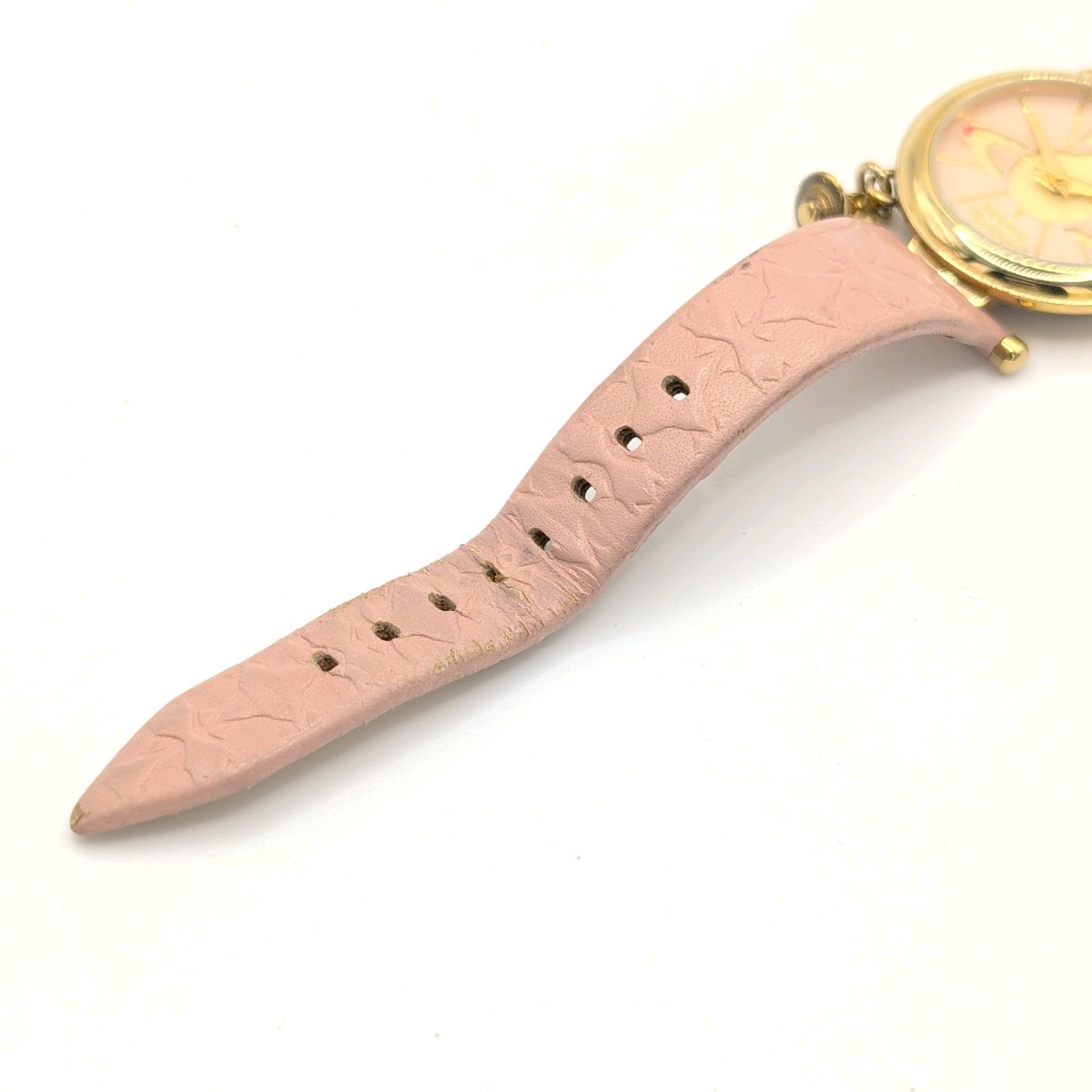 Vivienne Westwood Watch Ladies Quartz Round Gold Pink dial Y2K 00S 