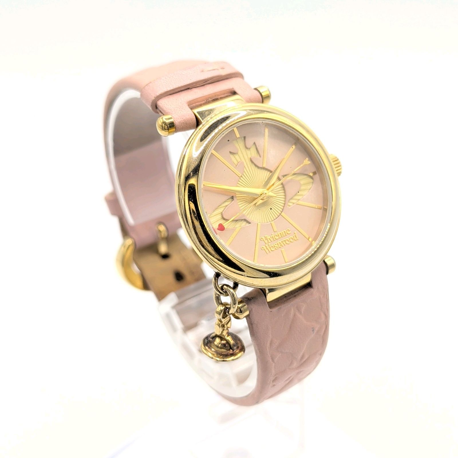 Vivienne Westwood Watch Ladies Quartz Round Gold Pink dial Y2K 00S