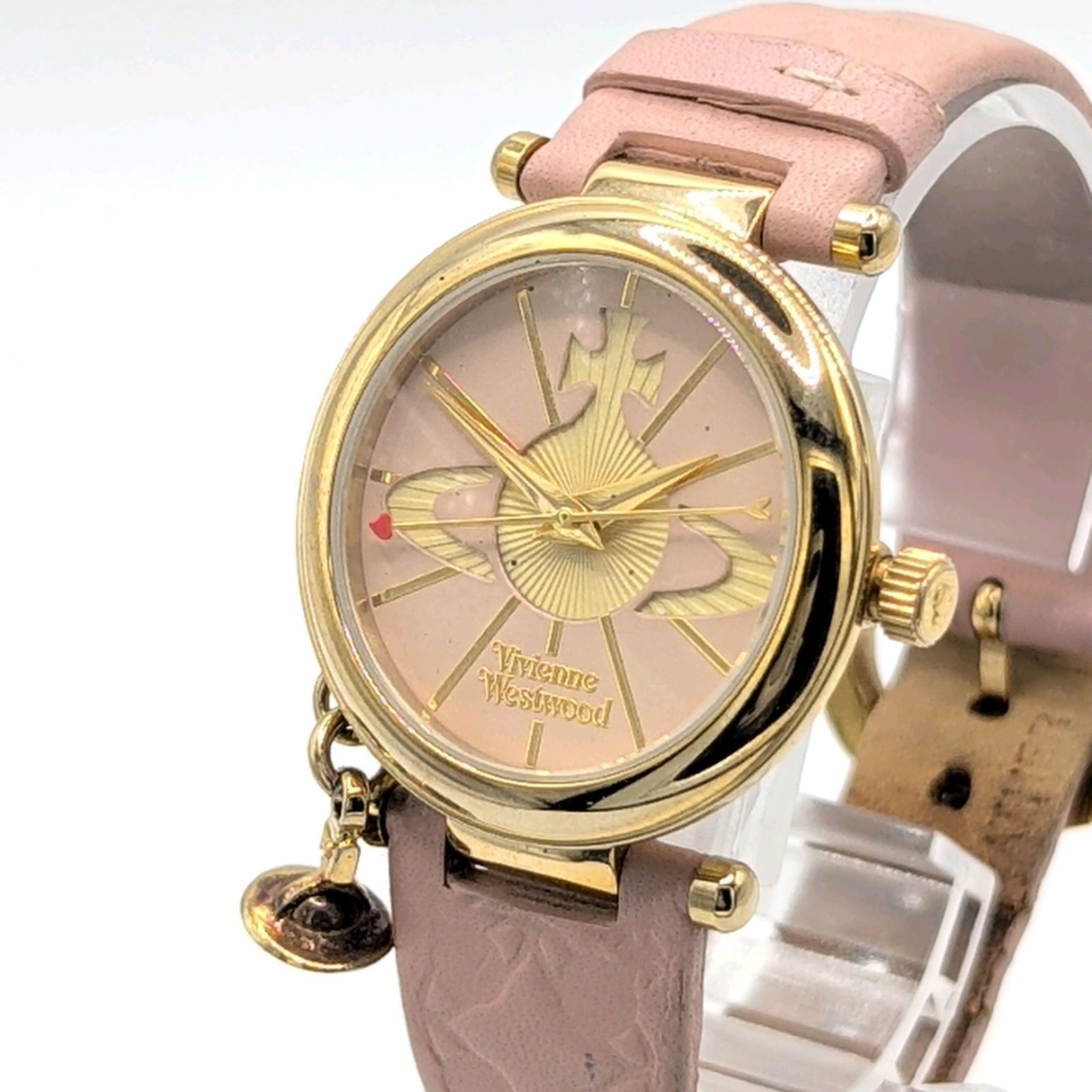 Vivienne Westwood Watch Ladies Quartz Round Gold Pink dial Y2K 00S