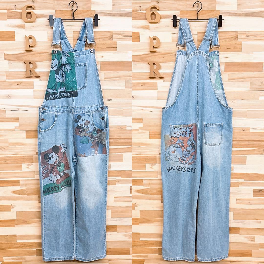 デシグアル×ディズニー コラボ ビンテージ デニム オーバーオールL