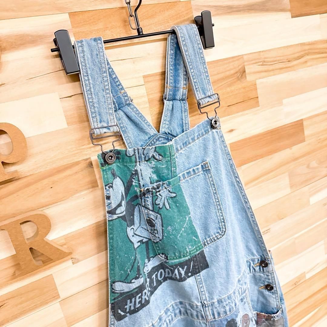 デシグアル×ディズニー コラボ ビンテージ デニム オーバーオールL