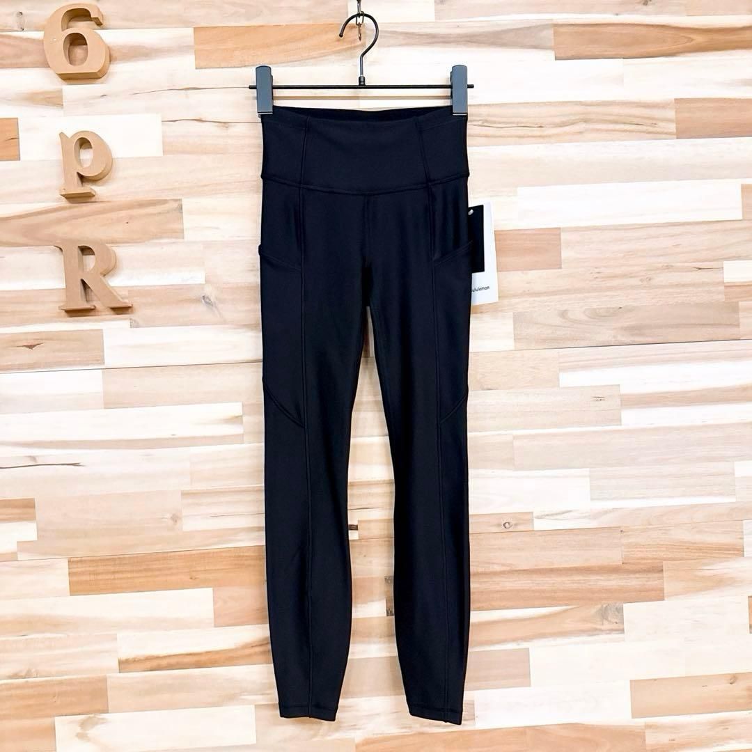 未使用【ルルレモン】裏起毛 ランニング タイツ 撥水 ストレッチ XS黒ブラック 未使用【ルルレモン】裏起毛 ランニング タイツ 撥水 ストレッチ XS黒