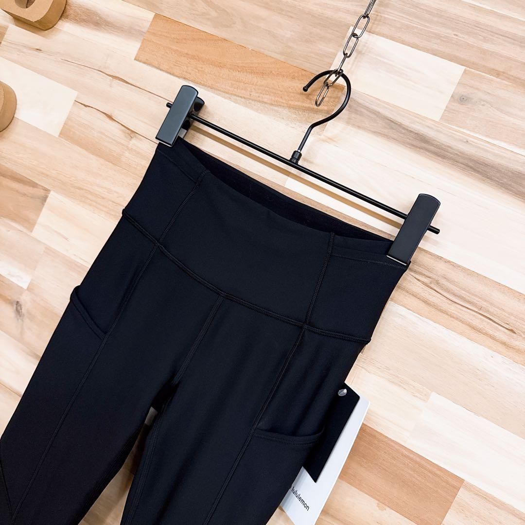 未使用【ルルレモン】裏起毛 ランニング タイツ 撥水 ストレッチ XS黒ブラック 未使用【ルルレモン】裏起毛 ランニング タイツ 撥水 ストレッチ XS黒