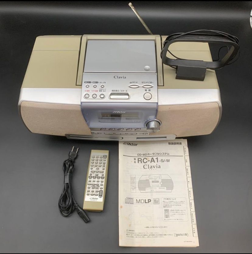 EF1005-3-2 VictorClavia CDMD ビクター クラビア CD MD コンポ RC-A1-S カセット コンポ