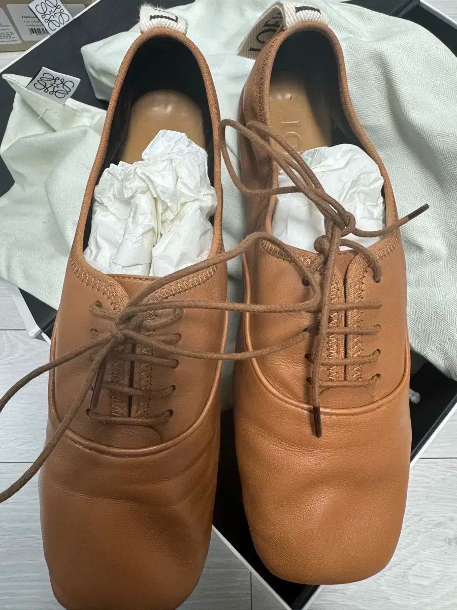 LOEWE ロエベ ダービーシューズ キャメル 38