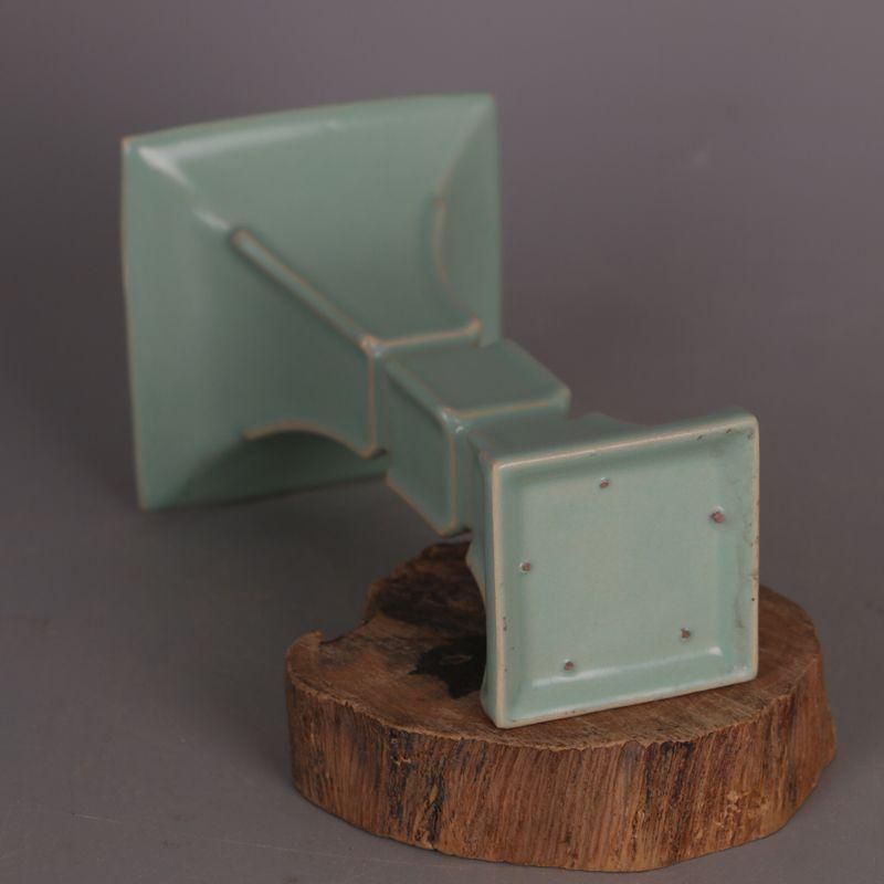 宋汝窯青釉支釘花瓶 景徳鎮 陶磁器 装飾品 現代工芸品 美術品 置物